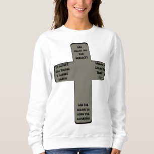 Moletom Serenity Prayer Cross Cote Mulheres