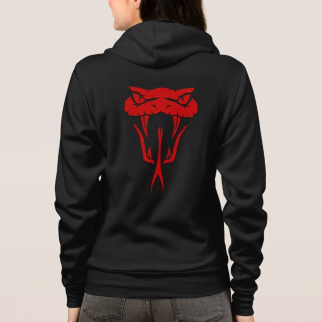 Moletom Serpente Vermelho Feroz Face Unisex (Verso)