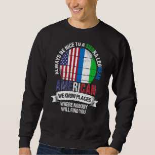 Moletom Serra Leoa Americana Conhecemos Lugares onde Leone