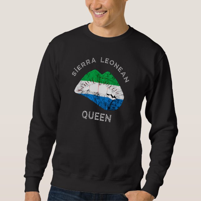 Moletom Serra Leoa Serra Leoa Lábios Rainha Leoa Imprensa  (Frente)