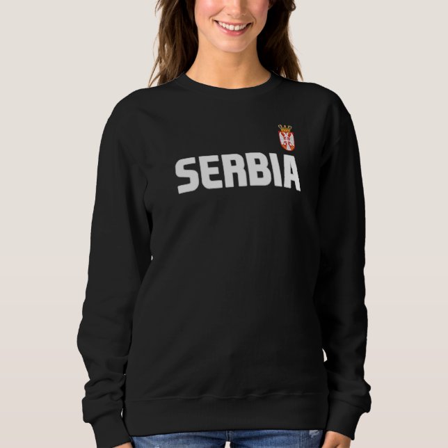 Moletom Sérvia Bandeira Orgulho Sérvio País Internacional  (Frente)