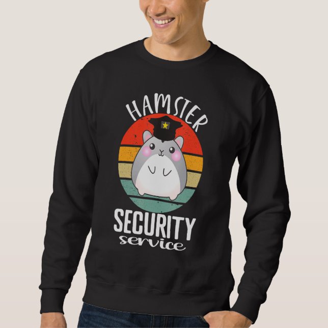 Moletom Serviço de Segurança do Hamster Engraçado (Frente)