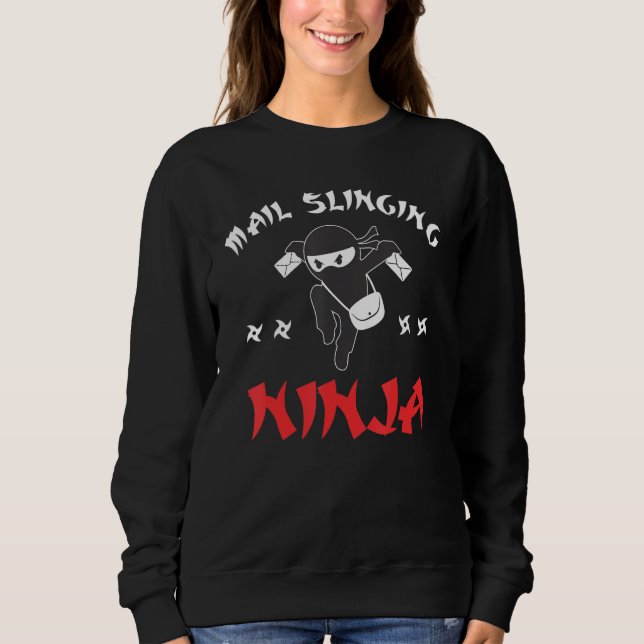 Moletom Serviço Postal Engraçado Ninja (Frente)
