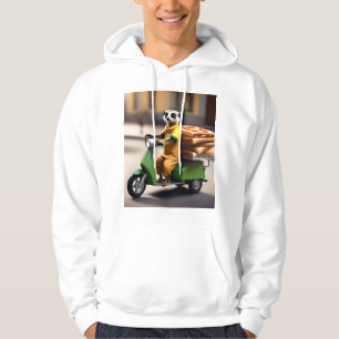 Moletom Serviço Rápido: Meerkat Entrega Pizza em Tuk-tuk
