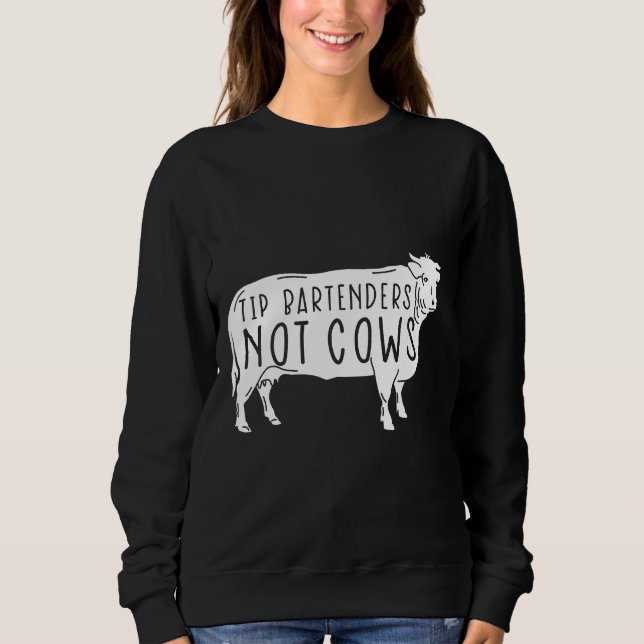 Moletom Servidor de Barman Tip Bartender Not Cows (Frente)