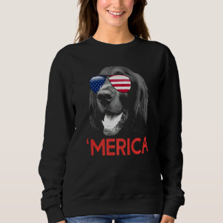 Moletom Setter Irlandês Merica Bandeira Americana 4 De Jul