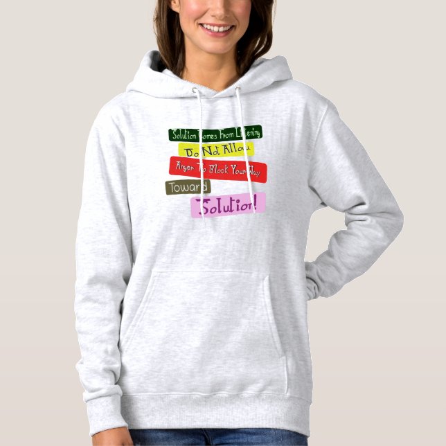 Moletom "Seu Caminho Para A Solução" Design. Comprar Agora (Frente)