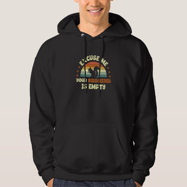 Moletom Seu Comedouro De Pássaros Está Vazio Esquilo Roedo (Frente)