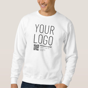 Moletom Seu logotipo c/ código QR e texto editáveis