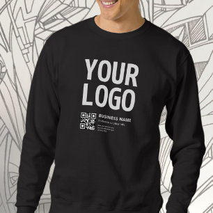 Moletom Seu logotipo c/ código QR e texto editáveis