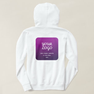 Moletom Seu Logotipo & Estiloso Gradiente de Luz para Roxo