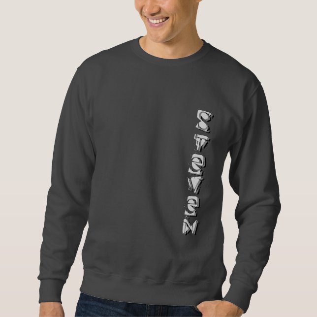Moletom Seu nome em Na moda Cartas (Frente)