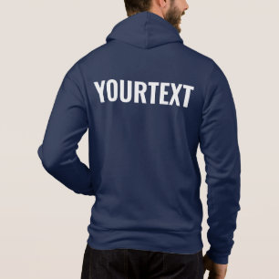 Moletom Seu Texto de Imagem Homens Moderno Parte Traseira 