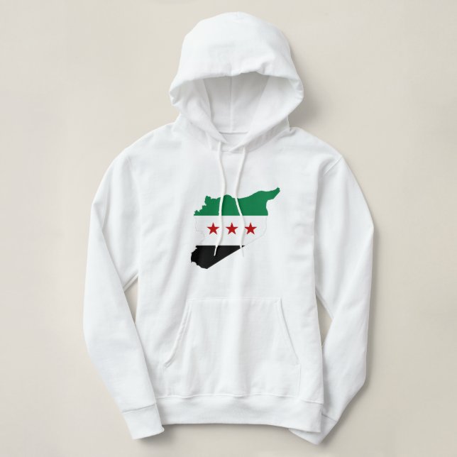 Moletom sexo feminino - mapa livre da síria (Frente do Design)