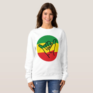 Moletom Shaka Mão Com Cores De Reggae