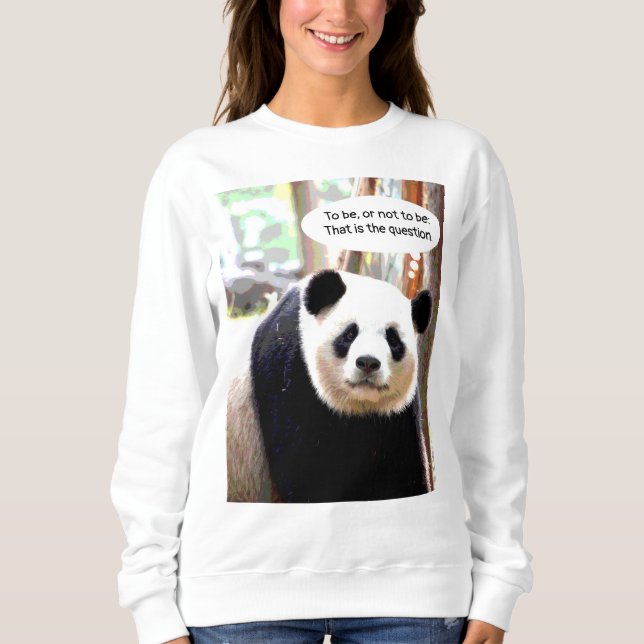 Moletom Shakespeare Hamlet Cote Mulheres com Urso de Panda (Frente)