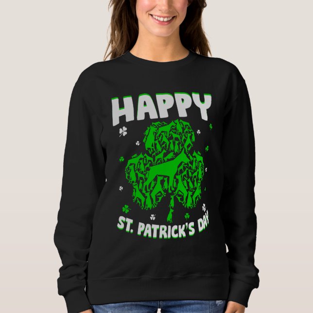 Moletom Shamrock Doberman Dog Ruas Patrick S Day Irish Cos (Frente)