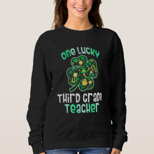 Moletom Shamrock One Lucky Teacher One Lucky Third Grade T