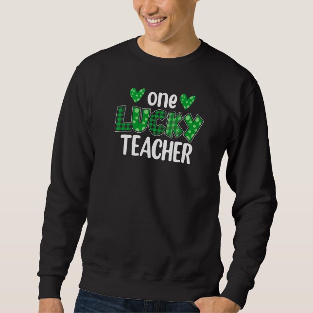 Moletom Shamrock One Lucky Teacher Rua Patrick S Day Schoo (Frente)