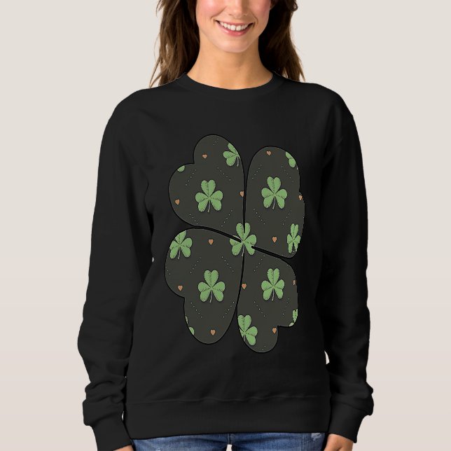 Moletom Shamrock plaid Pattern c Patrick's Day matching co (Frente)