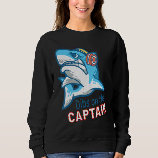 Moletom Shark Dibs On The Captain Wife Husband Captain