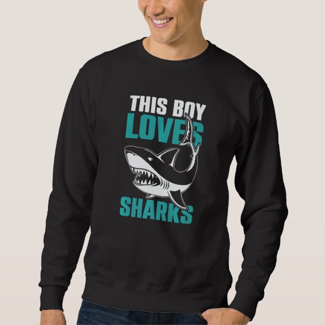 Moletom Shark  Kids This Boy Loves Sharks (Frente)
