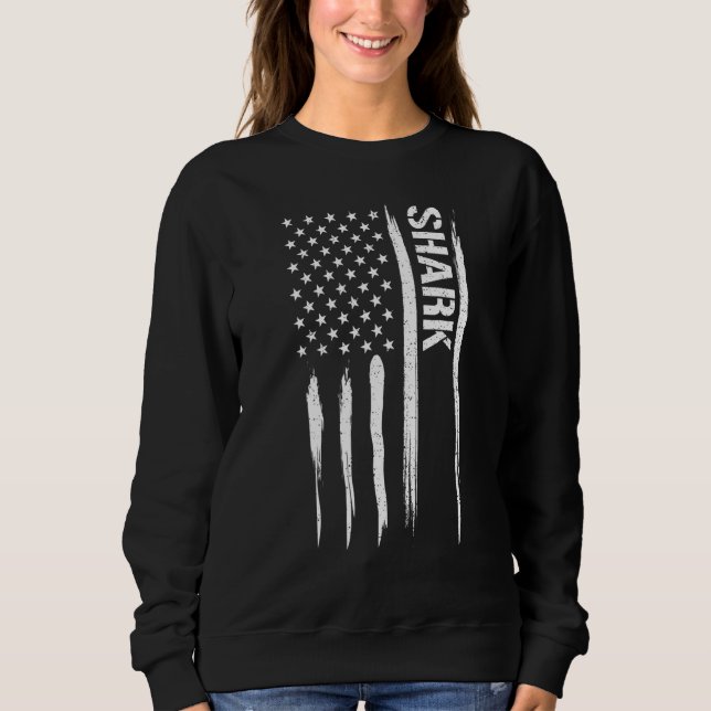 Moletom Shark Shark - American Flag Sayings_1 (Frente)