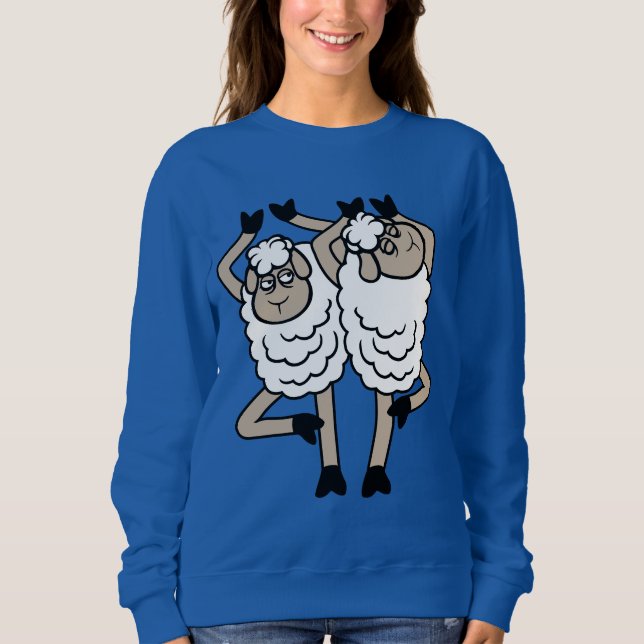 Moletom Sheep Couple Annoyed Bothered Tree Pose Yoga Bumpi (Frente)