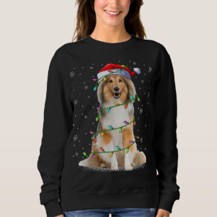 Moletom Sheltie Dog Lover Xmas Papais noeis de iluminação