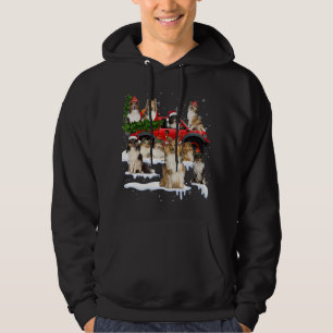 Moletom Sheltie Dog Red Truck Papais noeis De Árvore De Na