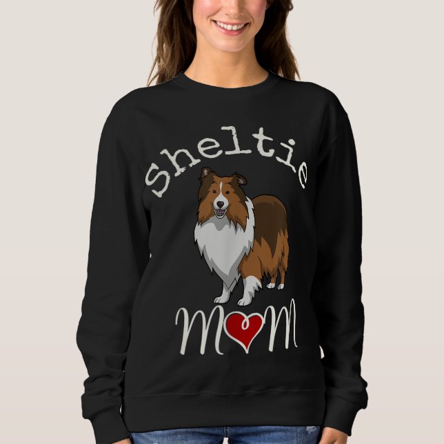 Moletom Sheltie Mãe Sheltie Mãe Dão Presentes na Sheltie (Frente)