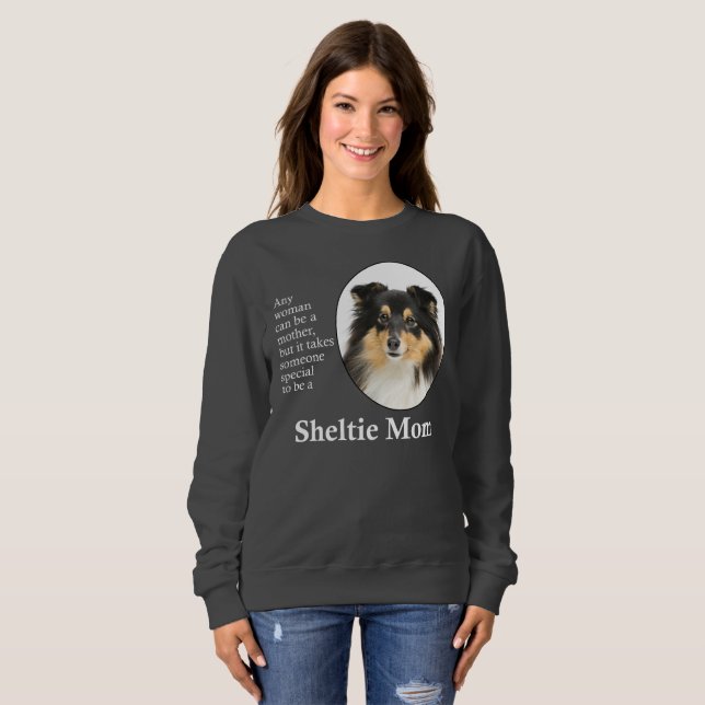 Moletom Sheltie Mamãe Sweatshirt Tricolor (Frente Completa)