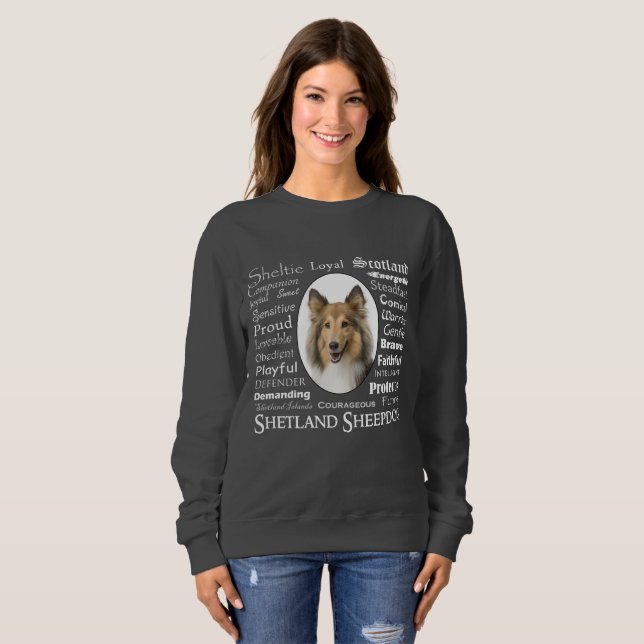 Moletom Sheltie Traits Sweatshirt (Frente Completa)