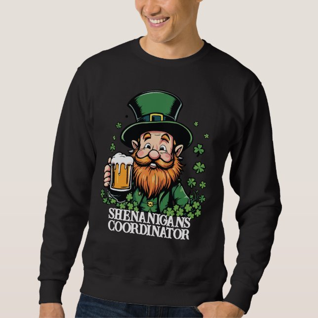 Moletom Shenanigans Coordenador Divertido Leprechaun (Frente)