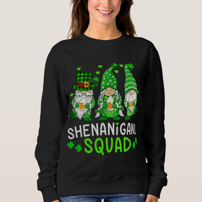 Moletom Shenanigans Squad Gnomos Shamrock Happy Rua Patric (Frente)