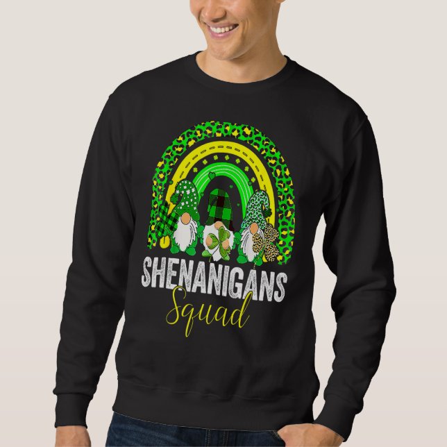 Moletom Shenanigans Squad Irish Gnomos Rainbow Rua Patrick (Frente)