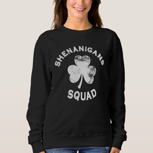 Moletom Shenanigans Squad St Patricks Day Funny Matching (Frente)
