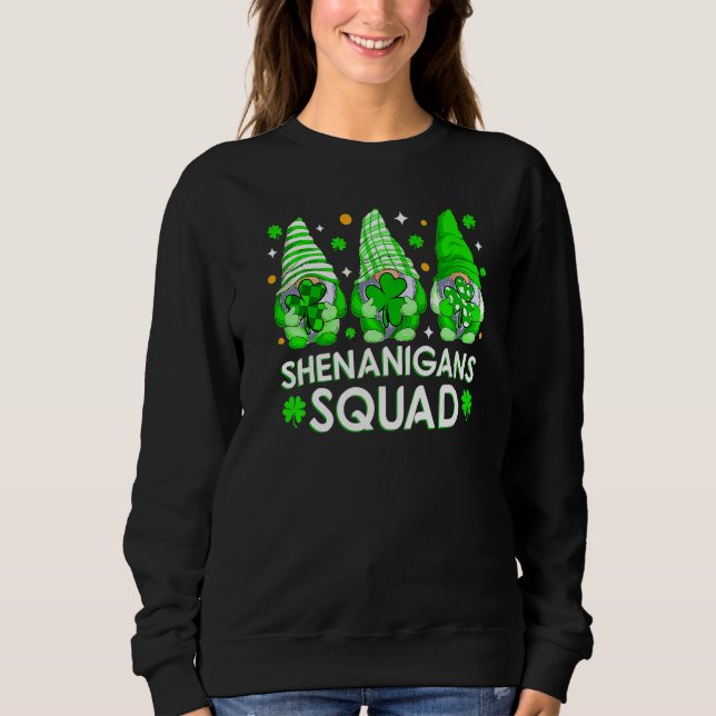 Moletom Shenanigans Squad St Patrick's Day Gnomes Gnomies  (Frente)