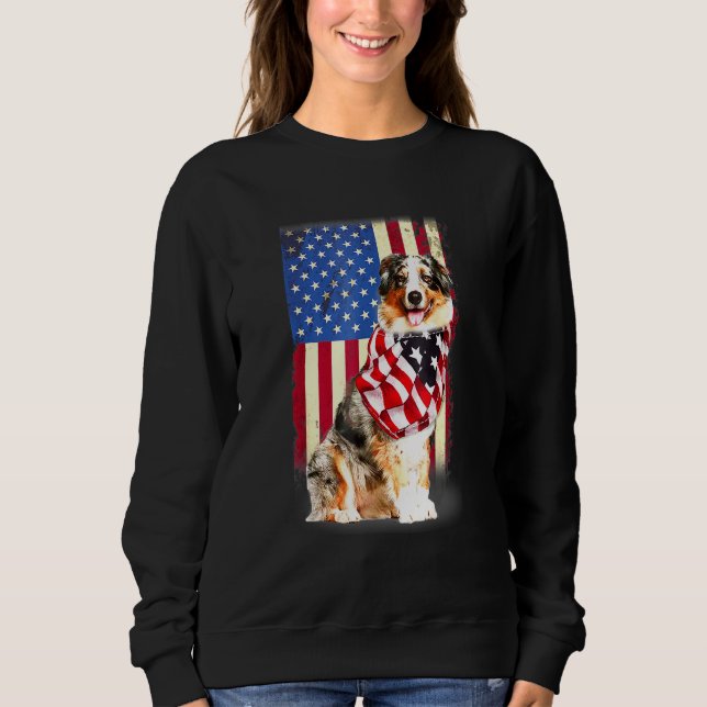 Moletom Shepherd American Flag Usa Patriotic Do (Frente)