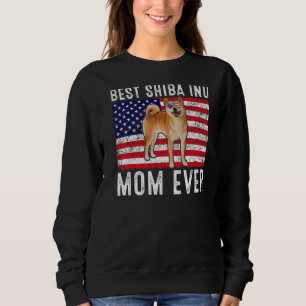 Moletom Shiba Inu Mãe Dos Eua Bandeira Americana Shiba Inu