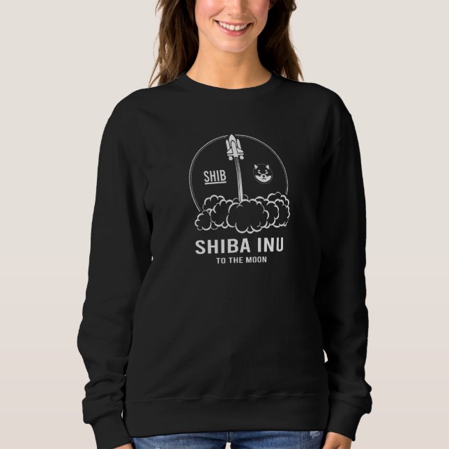 Moletom Shiba Inu Para a Lua  Cripto Hodl Btc Eth Ou Shib (Frente)