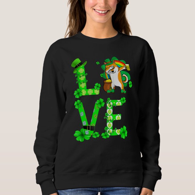 Moletom Shiba Inu Saint Patrick's Day Dog Mãe (Frente)