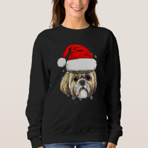Moletom Shih Tzu Cachorro Natal Papai Noel
