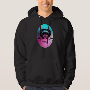 Moletom Shih Tzu Dog Mãe E Pai Pet Parentes Azul Rosa E