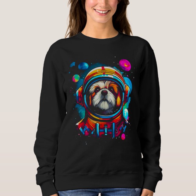 Moletom Shih Tzu Dog Planet Space (Frente)