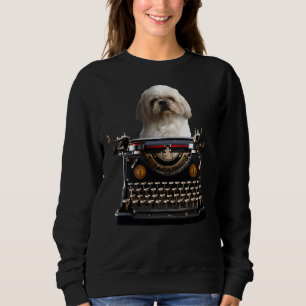 Moletom Shih Tzu Dog TypeWriter - Autor de Escritor de Cac