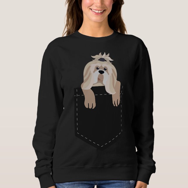 Moletom Shih Tzu Em Seu Bolso Doce Puppy (Frente)