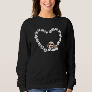 Moletom Shih Tzu Heart Funny Shih Tzu Proprietário do Cach