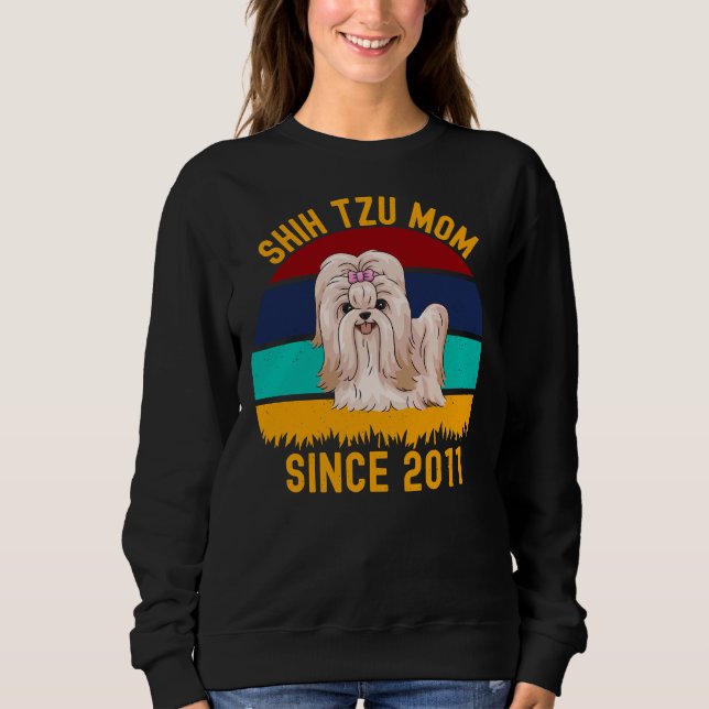 Moletom Shih Tzu Mãe Desde 2011 Cães Canta (Frente)