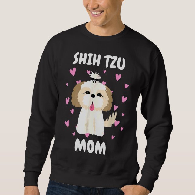Moletom Shih Tzu Mãe Mãe Mãe Mãe Mãe Mãe Mãe Mãe Mãe Mãe M (Frente)